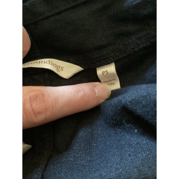 Soft Surroundings Black Alicante Linen Blend Topper Open Front Blazer PS - Picture 7 of 9